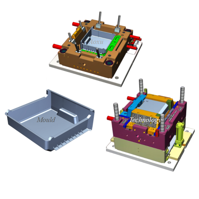 Kunststoff-Kühlschrankschubladen-Spritzguss mit niedrigem Preis